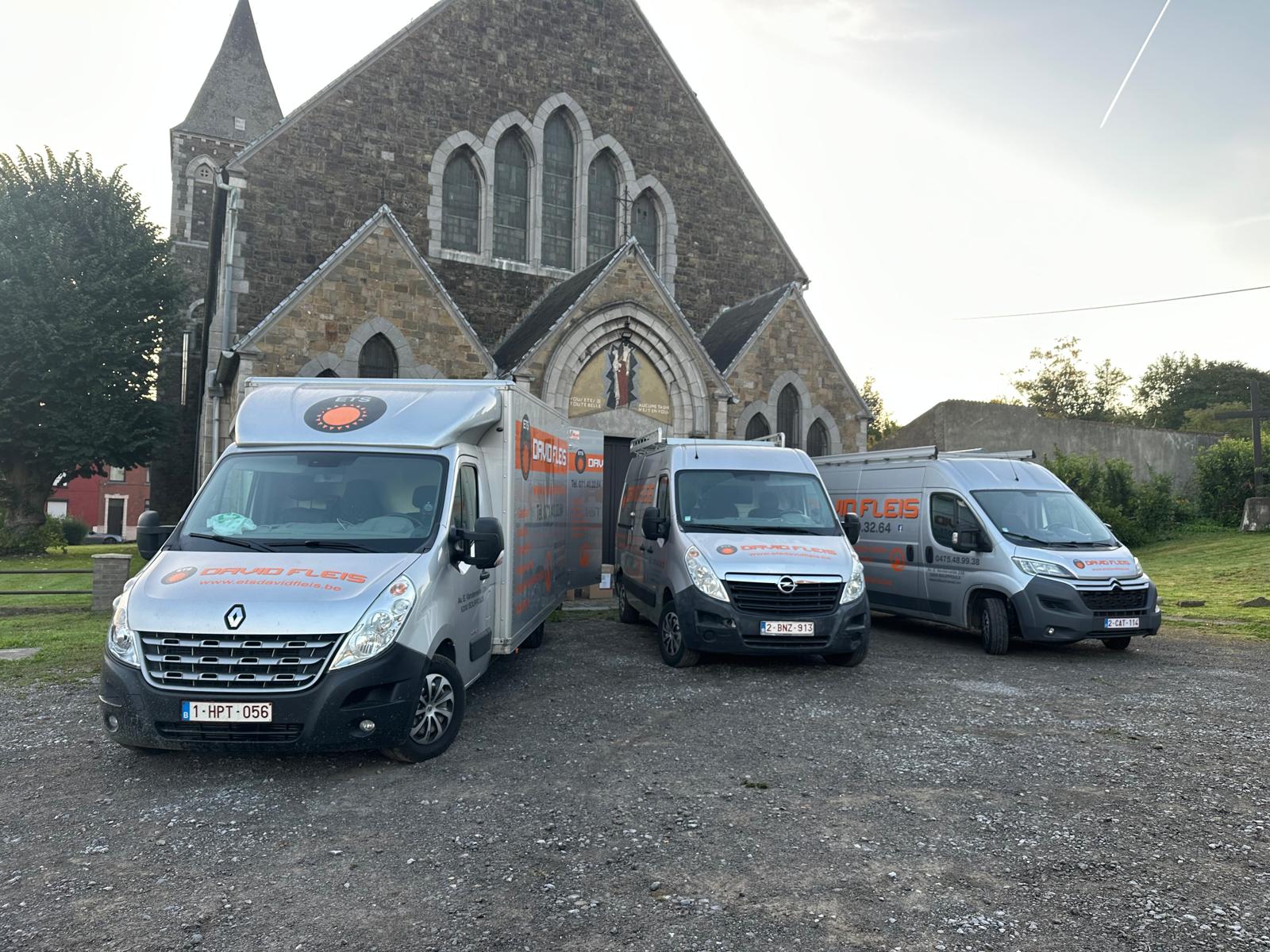 Camionnettes de l'équipe David Fleis